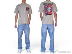 Футболка, I8denim оптом 90555 gri
