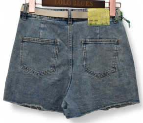Спідниці-шорти джинсові жіночі ПОЛУБАТАЛ оптом 