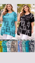 Футболки женские БАТАЛ оптом 69470158 002-77