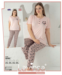 Ночные пижамы женские БАТАЛ оптом 79251683 20403-2