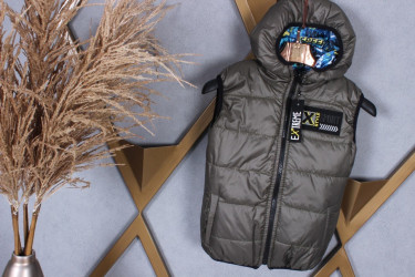 Жилетки двусторонние детские оптом 85497012 45526-1