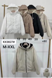 Куртки двусторонние демисезонные женские (черный) оптом 12986750 KX3627-21