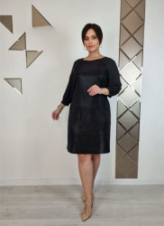 Платья женские БАТАЛ (черный) оптом 38750196 037-1