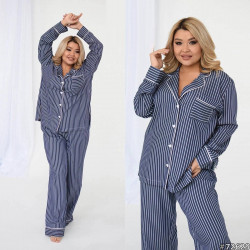 Ночные пижамы женские БАТАЛ оптом 89127504 07 -18