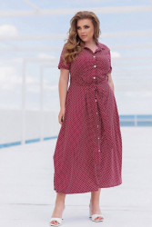 Платья-рубашки женские БАТАЛ оптом 78406123 0251-7