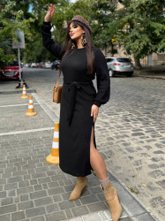 Сукні жіночі БАТАЛ (чорний) оптом MORIS 