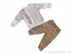 Пижама, Kids-modnik оптом 35602 коричневий реглан-штани