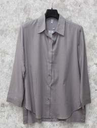 Рубашки женские BASE БАТАЛ (серый) оптом BASE 56128394 C3026-13