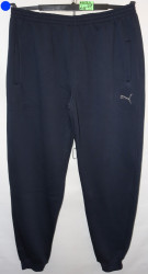 Спортивные штаны мужские БАТАЛ на флисе (dark blue) оптом 07849123 06-55
