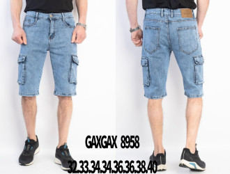 Шорты джинсовые мужские ПОЛУБАТАЛ оптом 07298654 8958-123