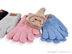 Перчатки, RuBi оптом 2520 (16см) хутро mix