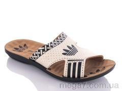 Шлепки, DeMur оптом K26-Adik beige-black (30-35)