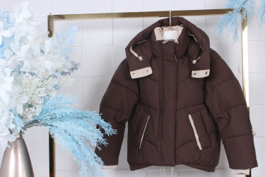 Куртки зимние юниор (коричневый) оптом Китай 80753496 YS2-27