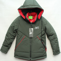 Куртки зимние подростковые (хаки)  оптом 59406783 03-13