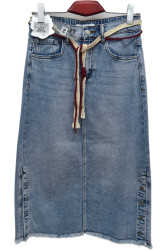 Спідниці джинсові жіночі ПОЛУБАТАЛ оптом DRAGON 