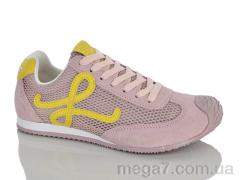 Кроссовки, Violeta оптом B2990-14 pink-yellow