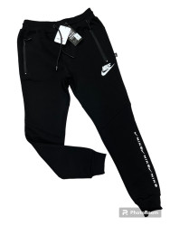 Спортивные штаны мужские на флисе (чорний) оптом 08256319 22-97