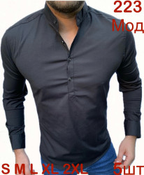 Рубашки мужские VARETTI (черный) оптом 76931508 223-39