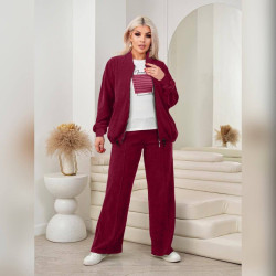 Костюмы женские (3-ка) БАТАЛ оптом 84591270 1987-34