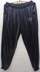 Спортивные штаны женские БАТАЛ на флисе  оптом 85029167 01-8