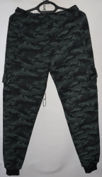 Спортивные штаны мужские на флисе (khaki) оптом 39405216 01-2