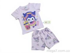 Костюм, Kids-modnik оптом 261920 комплект футболка-шорти св.рожевий