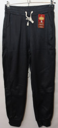 Спортивные штаны женские БАТАЛ на меху (black) оптом 71869520 SY008-43
