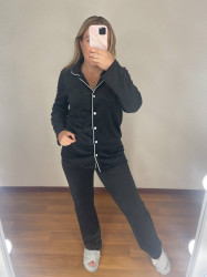 Ночные пижамы женские (черный) оптом 76209341 824-24
