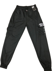 Спортивные штаны мужские на флисе (black) оптом 85762139 9831-16