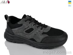 Кроссовки, Aba оптом 10615 black-grey