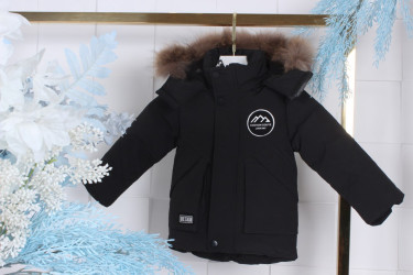 Куртки зимние детские (черный) оптом Китай 94106872 BF411-14