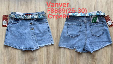 Шорты джинсовые женские VANVER оптом 23764051 F8889-28