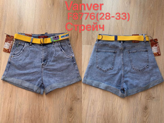 Шорты джинсовые женские VANVER ПОЛУБАТАЛ оптом Vanver 02795841 8776-9