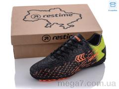 Футбольная обувь, Restime оптом DMB22121-1 black-r.orange-lime