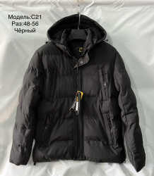 Куртки зимние мужские на меху (черный) оптом 36014987 С21-86