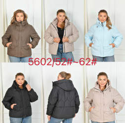 Куртки зимние женские БАТАЛ (шоколад) оптом 85609327 5602-27