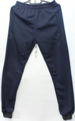 Спортивные штаны мужские на флисе (темно синий) оптом 61049785 01-16