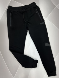 Спортивные штаны мужские на флисе (черный) оптом 09172683 03-24