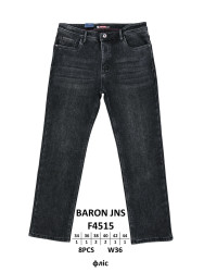 Джинсы мужские на флисе BARONJNS БАТАЛ оптом 03428761 4515-93