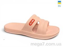 Шлепки, Rai shoes оптом L105 персик