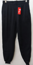 Спортивные штаны мужские БАТАЛ на флисе (black) оптом 30219684 310-21