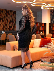 Сукні жіночі БАТАЛ (чорний) оптом