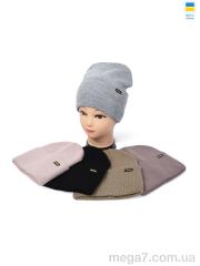 Шапка, Angelica оптом ANGELICA FM001-6 подвійна mix