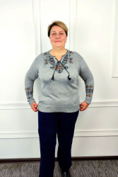 Джемпери вишиті БАТАЛ жіночі оптом