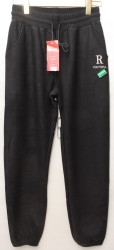 Спортивные штаны женские JJF на меху (черный) оптом 54736102 JA016-25