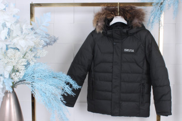 Куртки зимние подростковые (черный) оптом Китай 34295108 MY763-19