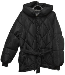 Куртки демисезонные женские DORIMODES БАТАЛ (черный) оптом 45638092 K2099B-36