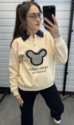 Свитшоты женские на микромеху оптом 42609817 271089-43