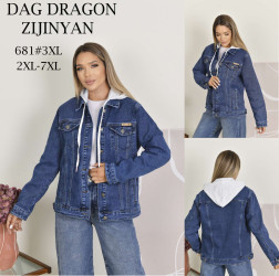 Куртки джинсовые БАТАЛ женские оптом DRAGON 04316952 681-1