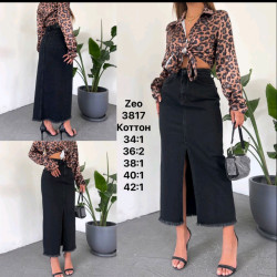 Юбки джинсовые женские ZEO BASIC оптом 06382145 3817-9